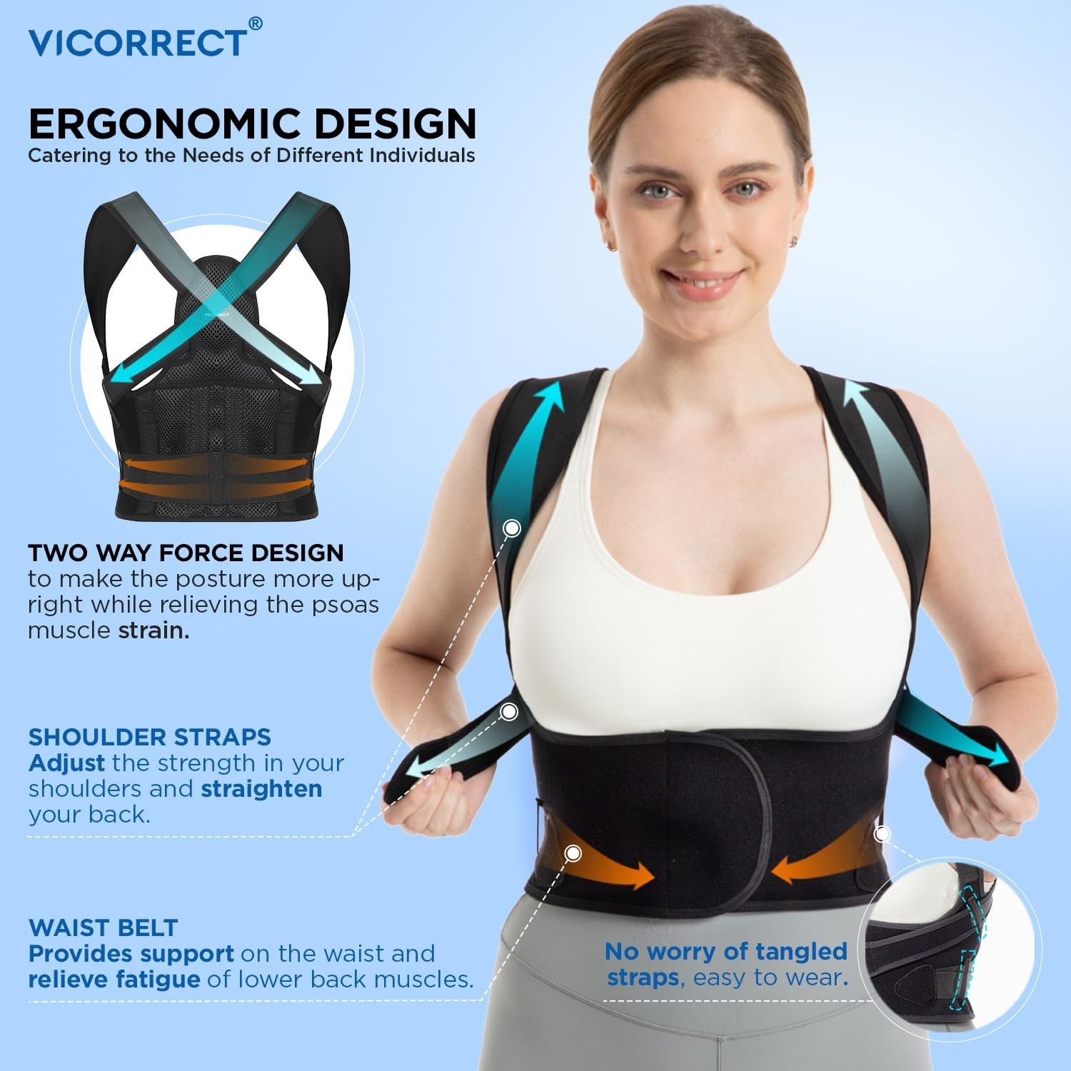 Adjustable Shoulder Posture Corrector, Small, Black