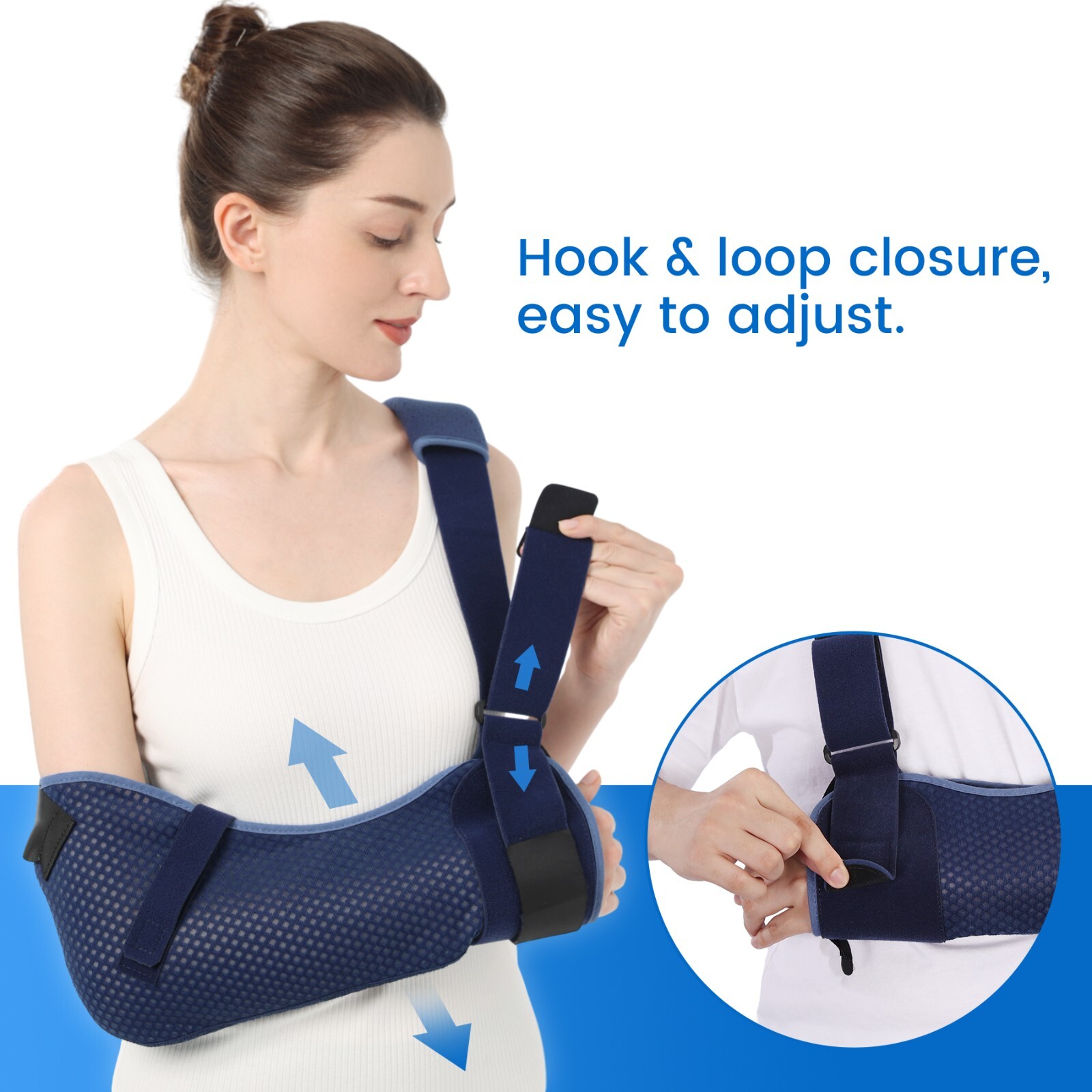 Velpeau Kids Arm Sling Shoulder Immobilizer with Waist Strap -for Children, Boys