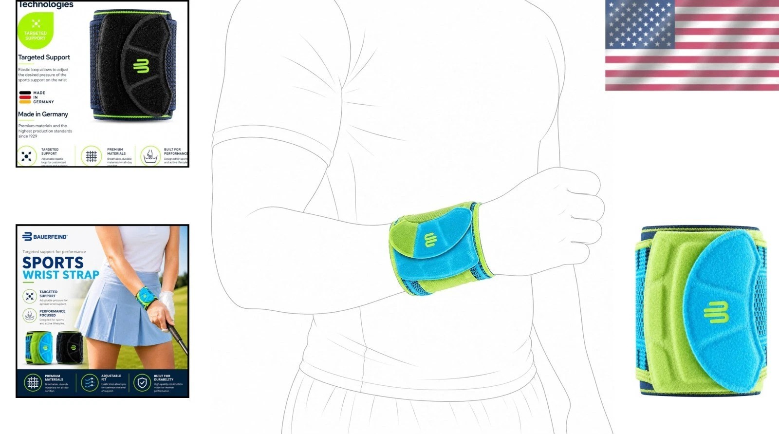 German Engineered Sports Wrist Strap for Weightlifting