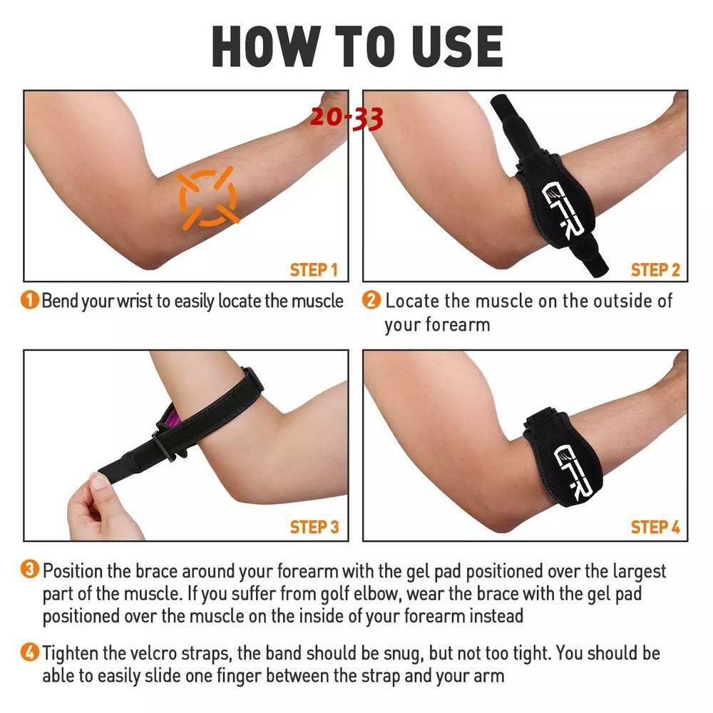 Tennis Elbow Support Brace Compression Sleeve Joint Strap Arthritis Arm Tendon H