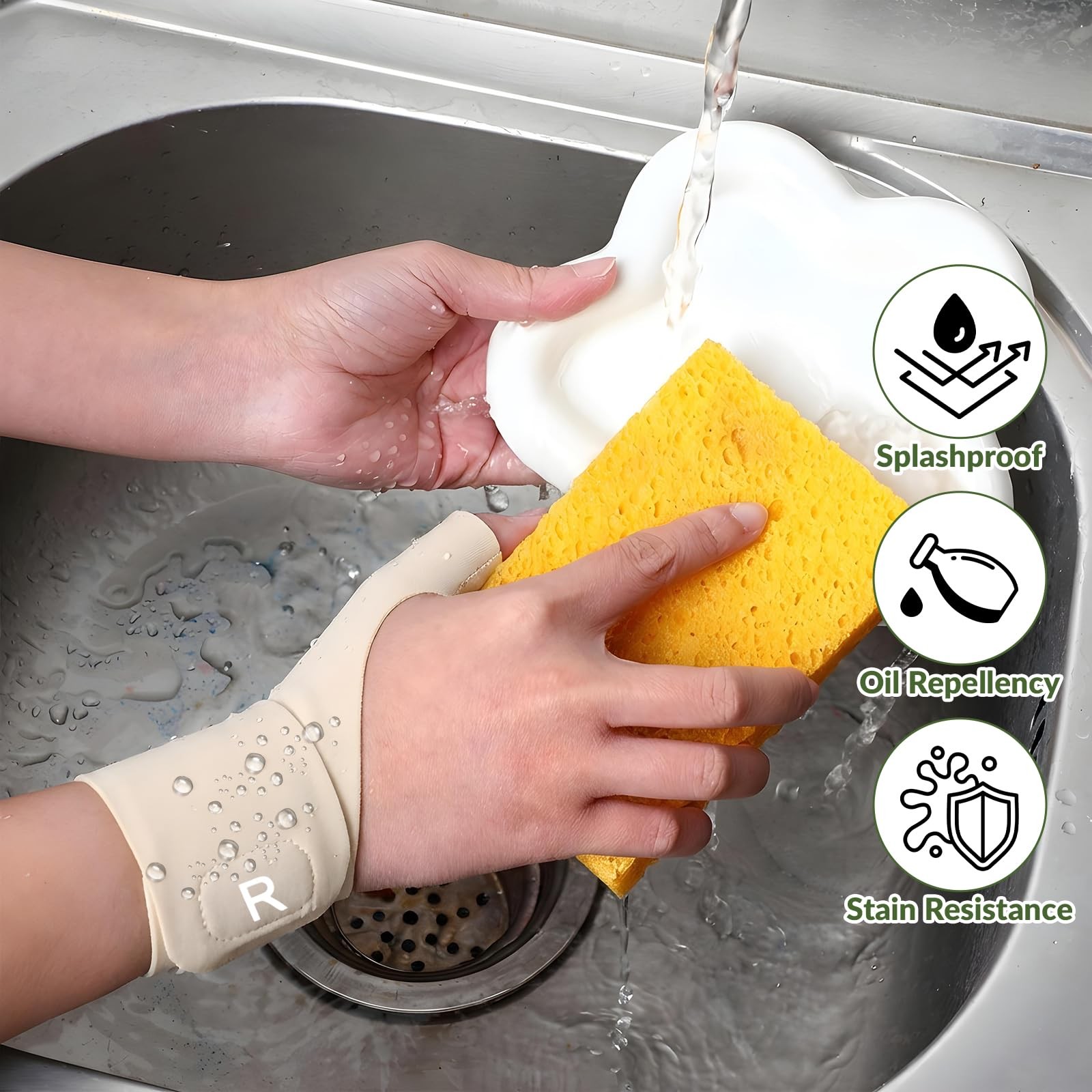 2 Pcs Thumb Wrist Brace Compression Sleeve for and Men, Elastic Protector Glo…