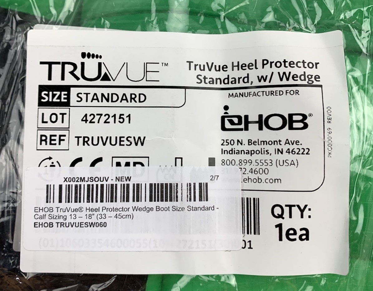 TruVue Heel Protector Boot Pressure Relief Skin Protection Wedges New Open Box