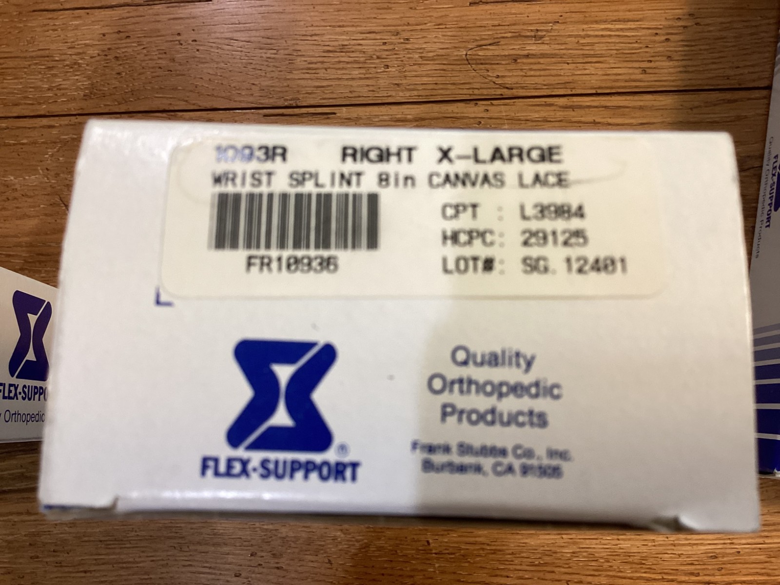 Flex-Support 8″ Beige Canvas Wrist Support Carpal Tunnel RIGHT X-Large #1903