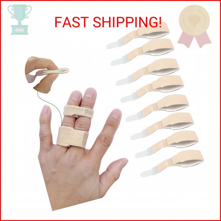 Jrery-KEY Finger Buddy Straps 8 Pack – Buddy Tape Finger Straps with Padding for