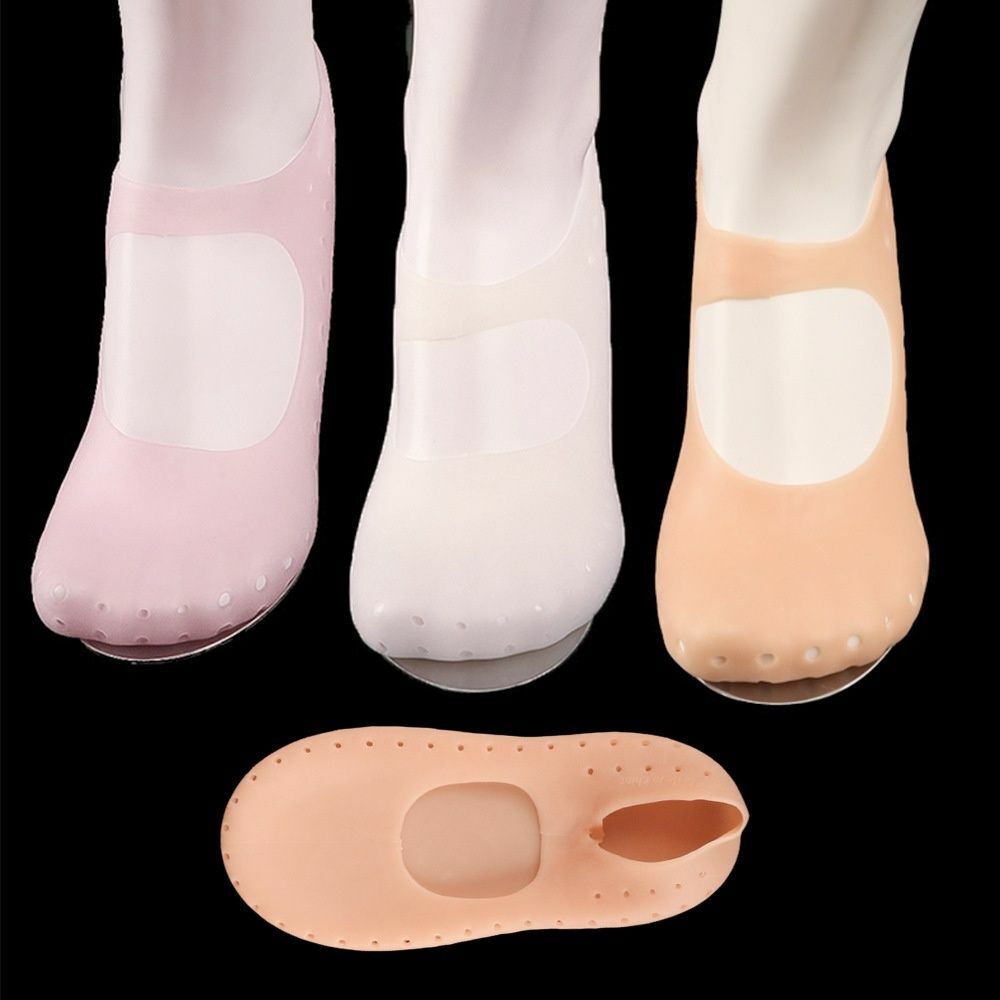 Silicone Gel Solid Thin Heel Socks Cracked Foot Skin Care Protector Feet Case