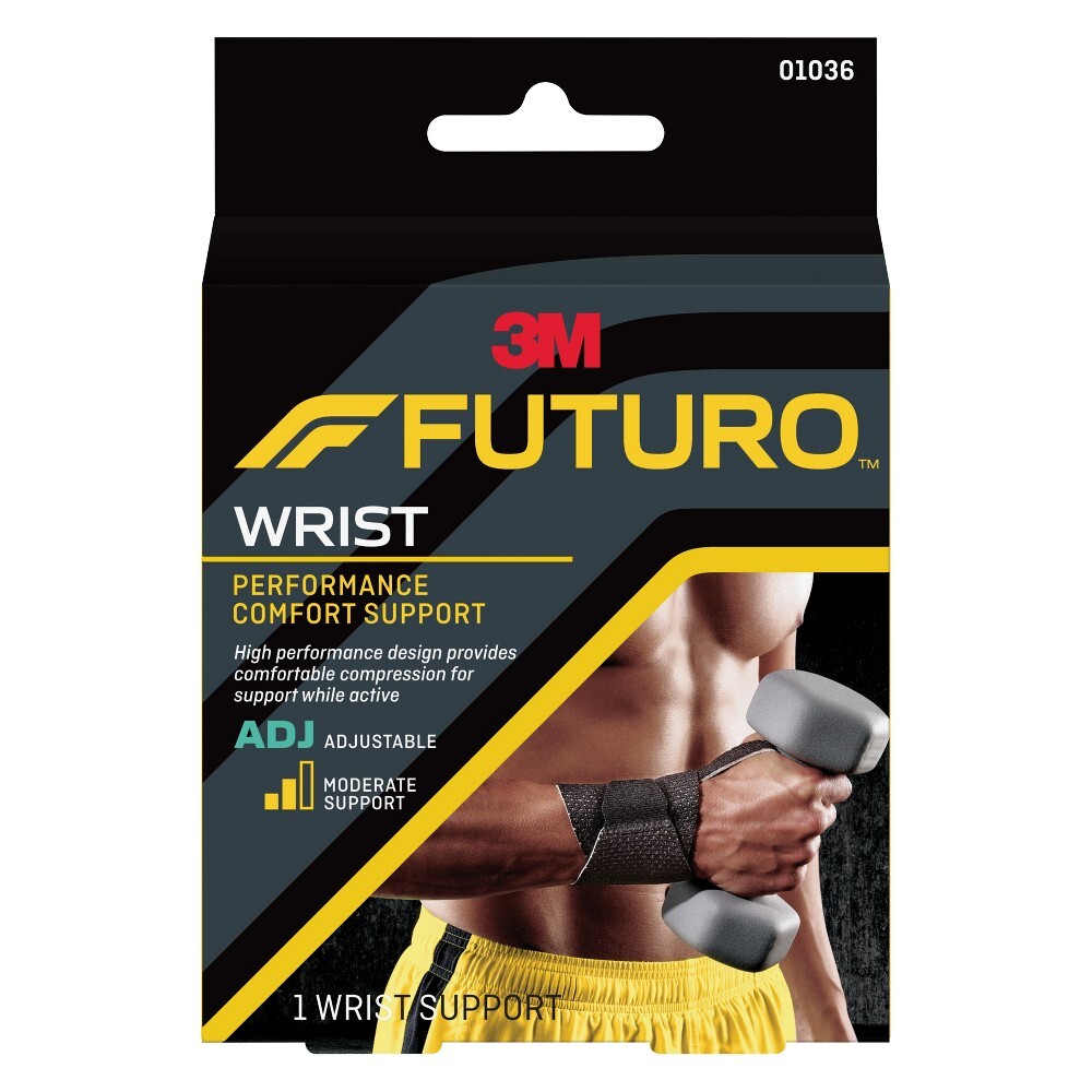 FUTURO 01036 Precision Fit Wrist Moderate Support Adjust To Fit Odor Resistant