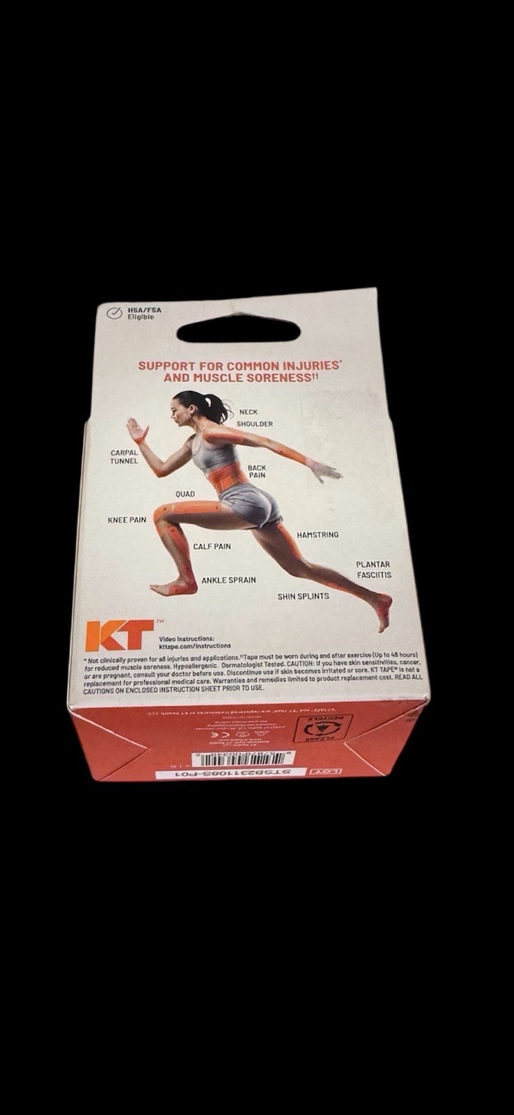 KT Tape Original 20 Precut Strips Epic Purple Elastic Support for Pain Relief