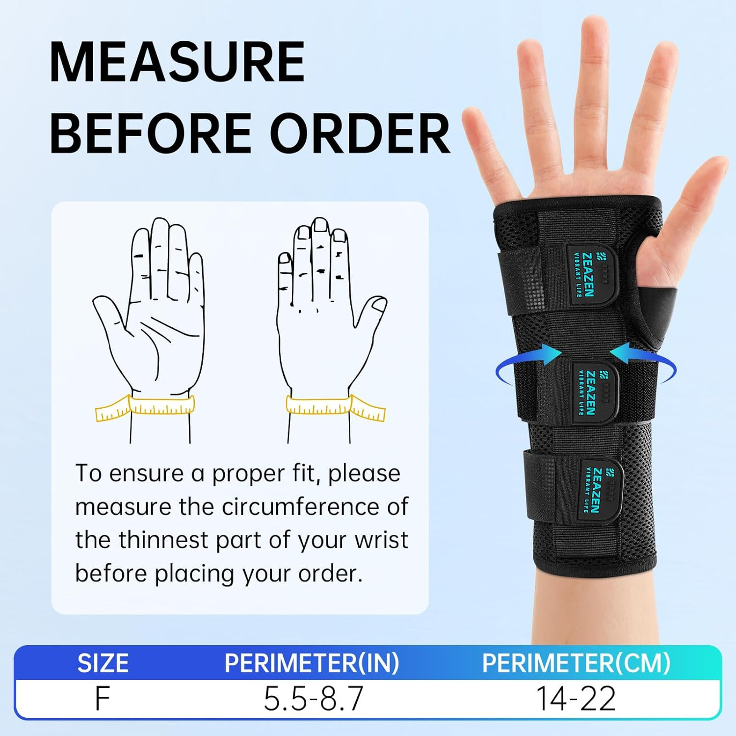 Carpal Tunnel Wrist Brace – Adjustable Night Support with Splint for Tendonitis,