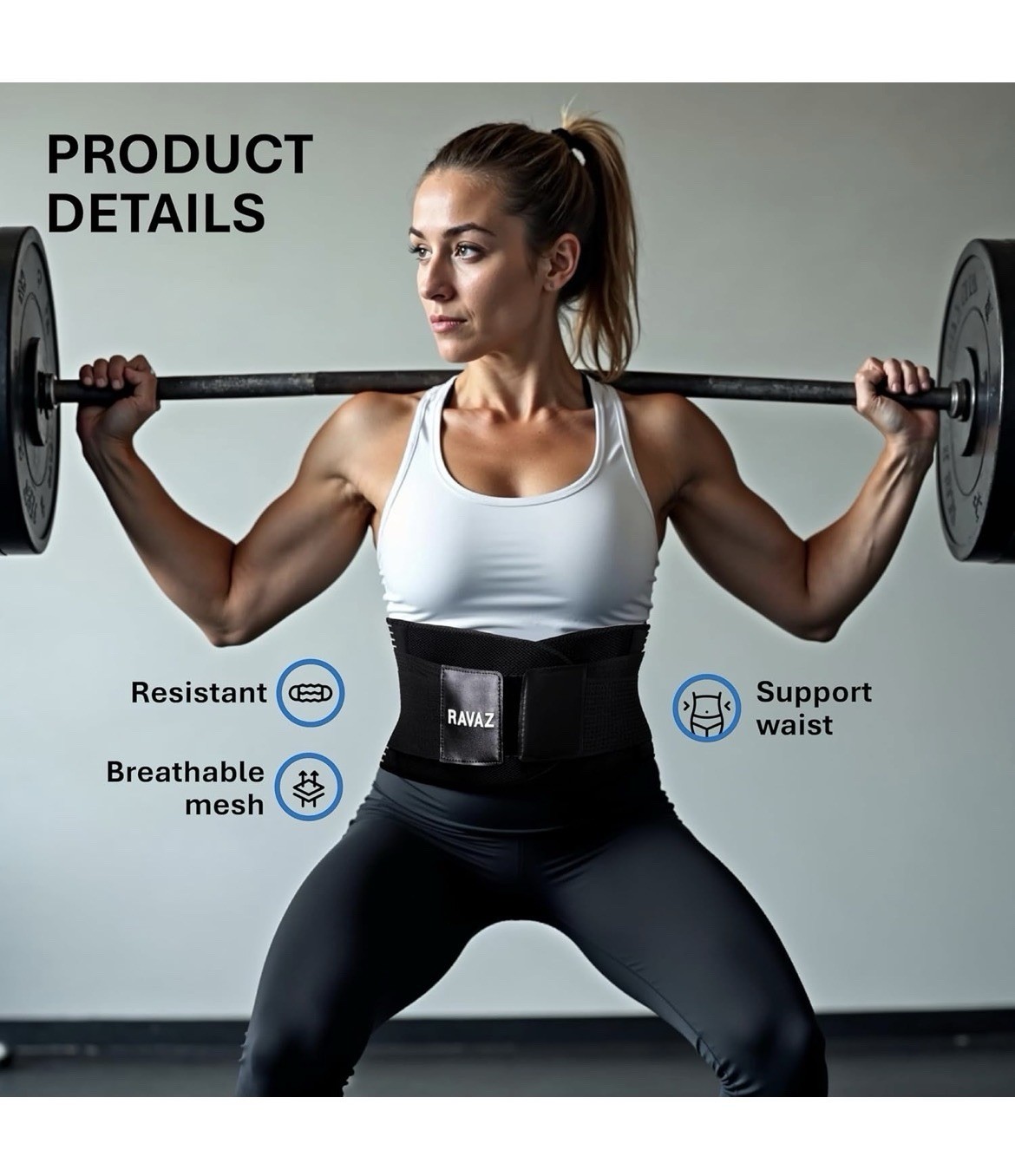 Back Brace for Lower Back Pain Relief – Lumbar Support Belt Ideal for Work