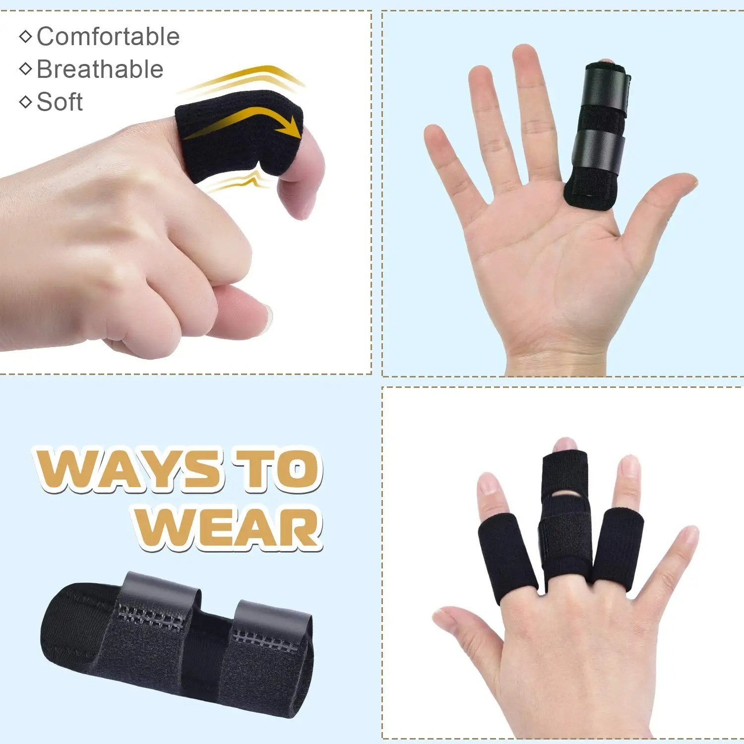 Trigger Finger Brace Splint Support Protector Corrector Adjustable Straightener