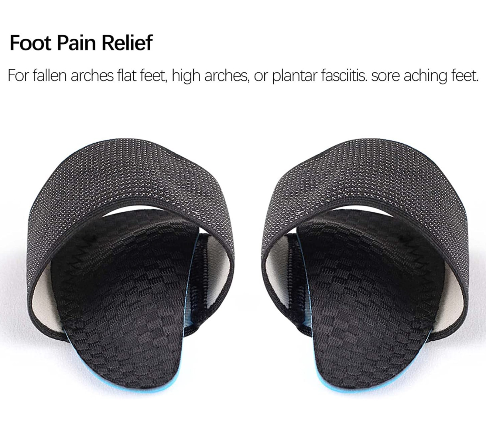 PAIR FOOT ARCH SUPPORT FLAT FEET FALLEN ARCH PLANTAR FASCIITIS INSOLE HEEL PAIN