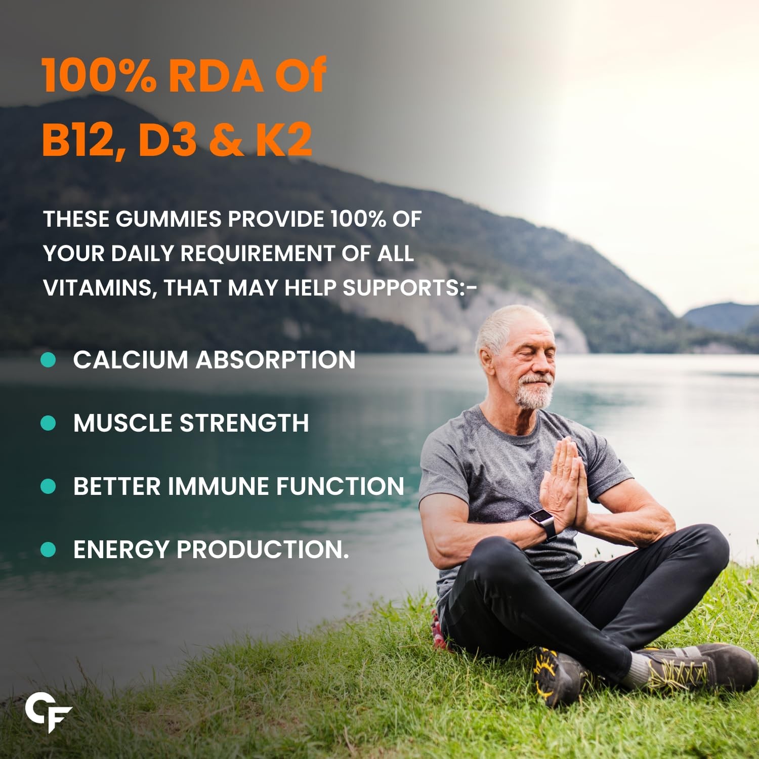 Carbamide Forte Vitamin D3 K2 MK7 B12 Gummies – Mango Flavour
