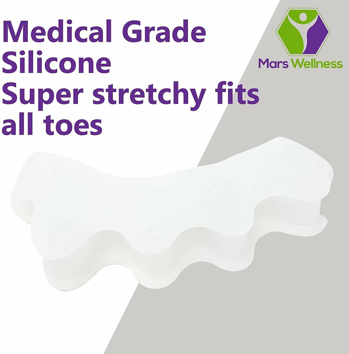 Mars Wellness Gel Toe Separators – Correct Bunions, Overlapping Toe