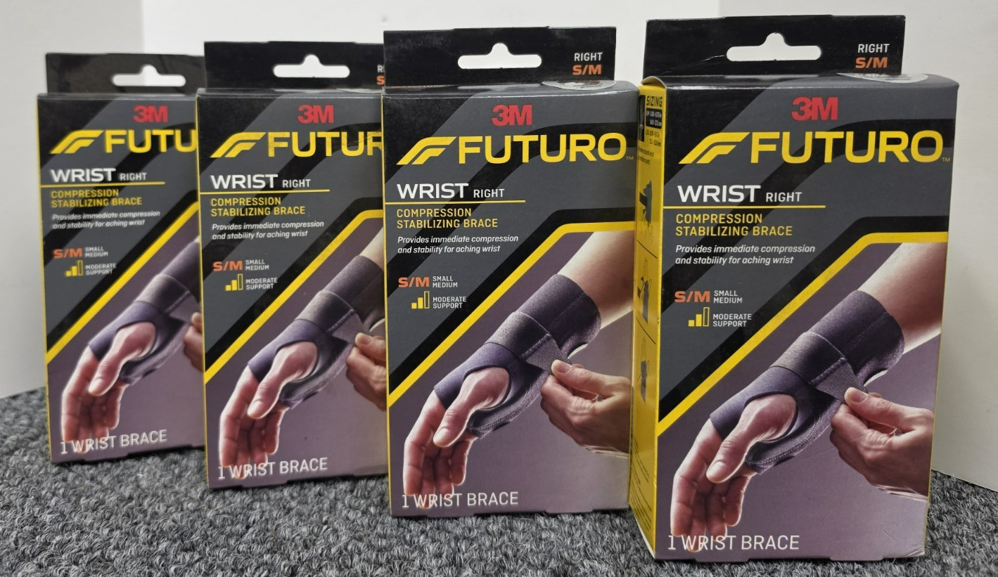 4X FUTURO 48400EN Energizing Wrist Support S/M – Right Wrist fits 5 1/2″- 6 3/4″