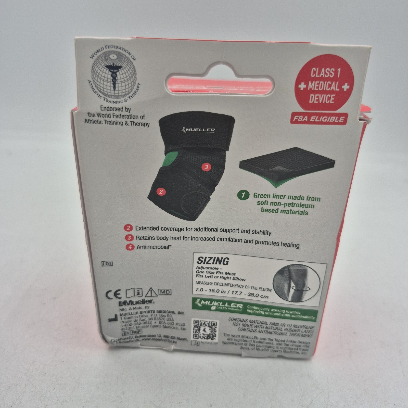 Mueller Adjustable Elbow Support, Black, One Size 6315