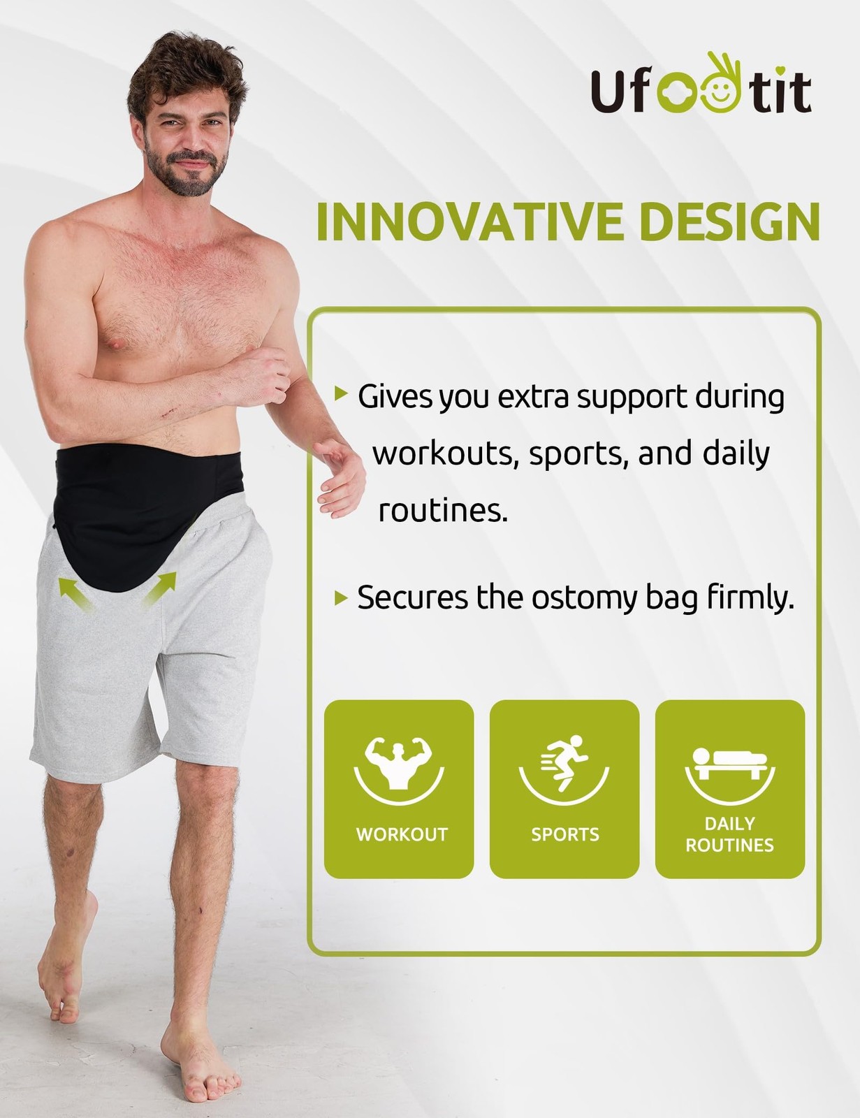 UFootIt Ostomy Bag Covers, Colostomy Bag Covers for Men and Women to Hold Ost…