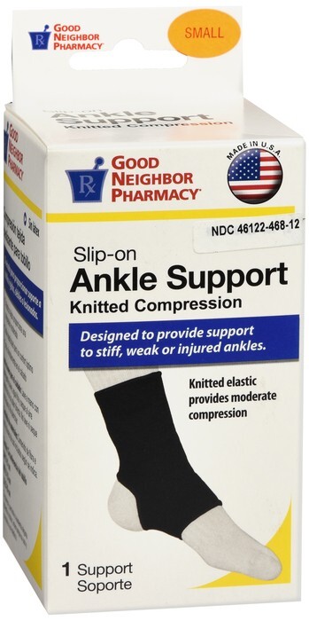Good Neighbor Pharmacy Slip-on Elastic Ankle Support Black Small 1ct