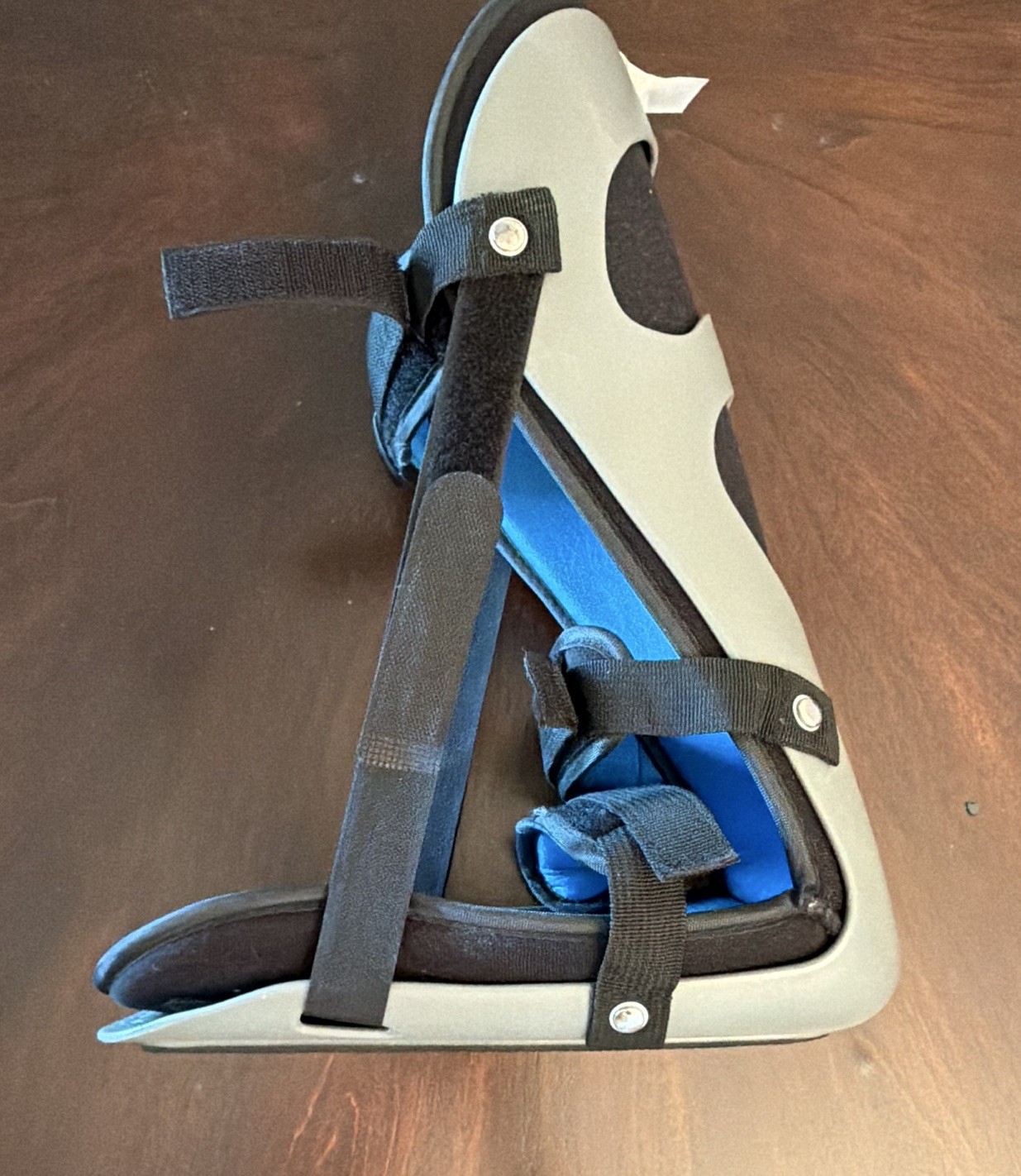 Alpha Medical Adjustable Ankle Foot Splint Brace M Plastic Gray/Blue/Black