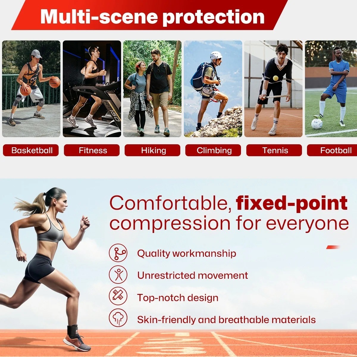 Adjustable Ankle Brace Protective Guards Splint Stabilizer Tendonitis Recovery