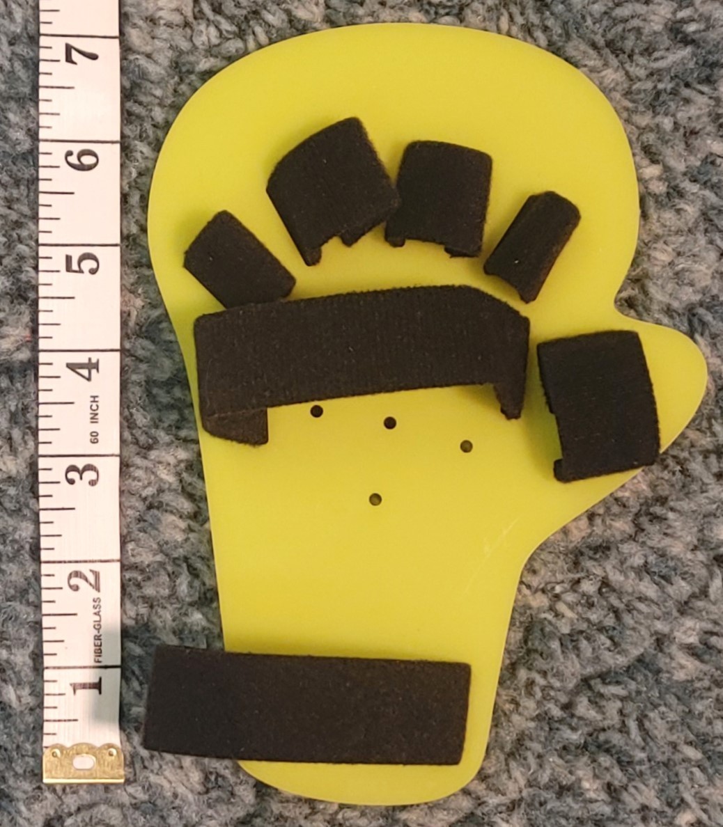 Right/Left Hand Finger Support Board Brace Stroke Sprain Hemiplegia with Straps