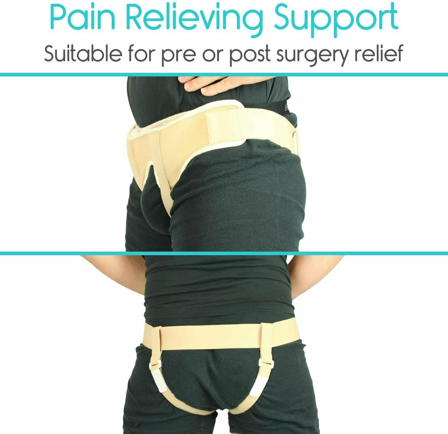 **Hernia Belt -Support Truss for Single/Double Inguinal or Sports Medium**