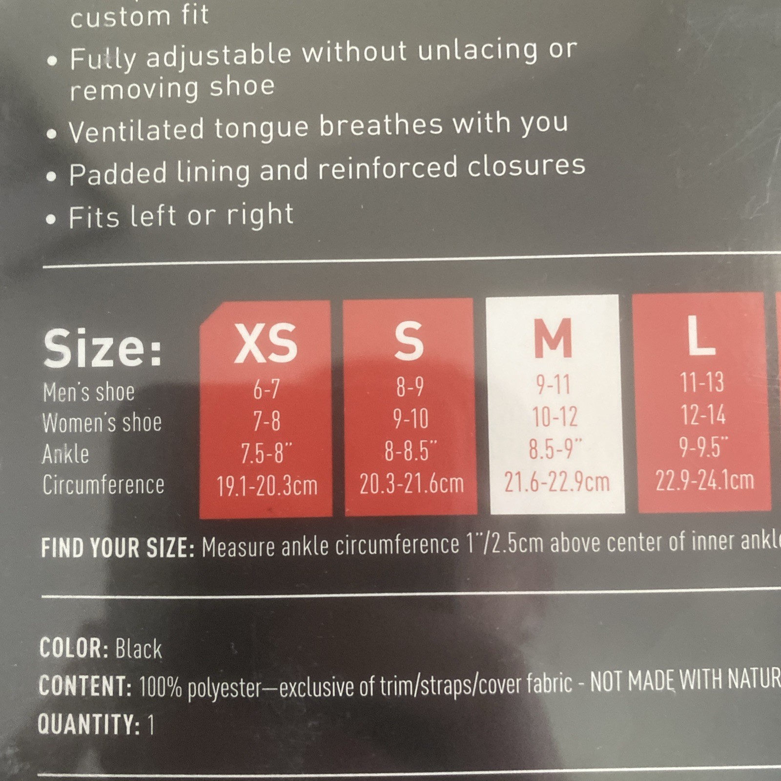McDavid 195 Ultralight Level 3 Ankle Brace with Straps/Black (Brand New) Sz. M