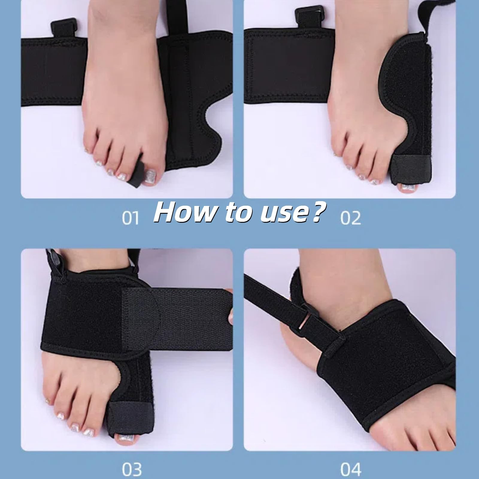 Big Toe Splint for Broken, Fracture Fixator Protectors Support for Sprains