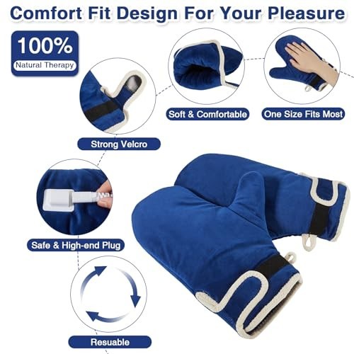 Heated Gloves for Arthritis Relief – Electric Mittens with Fast Heat Therapy, Au