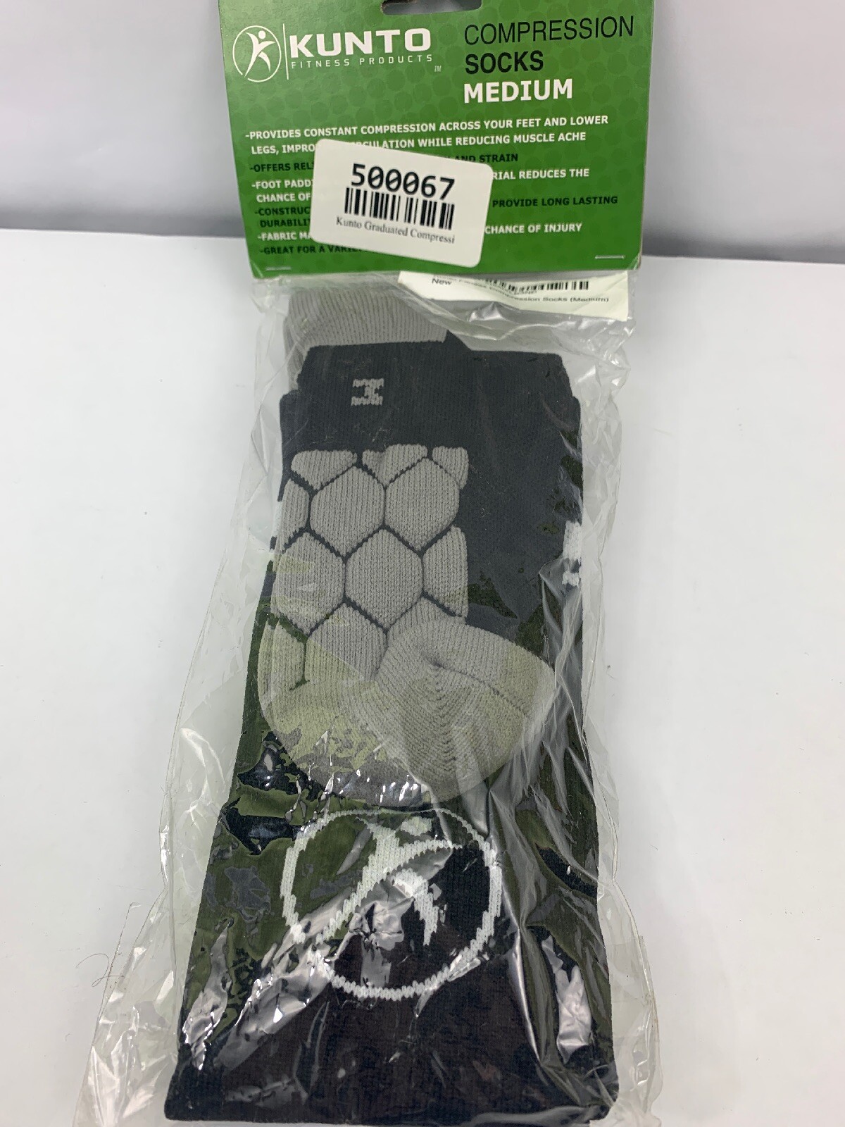 Compression Socks – Reduce Leg Pain – Size Medium 1 Pair Kunto Fitness