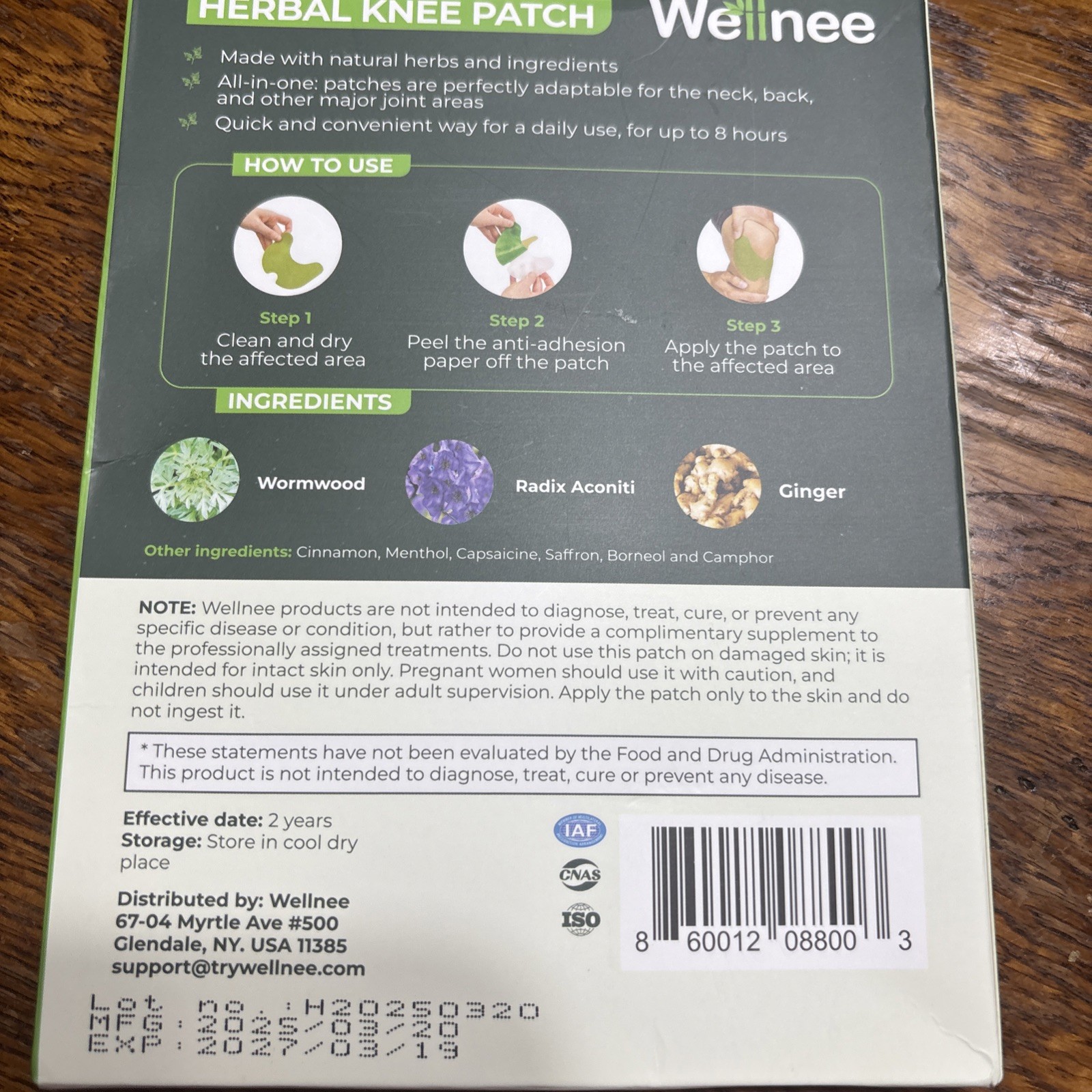 Wellnee Original Herbal Knee Patch – Wellknee Plaster for Knee Support & Musc…