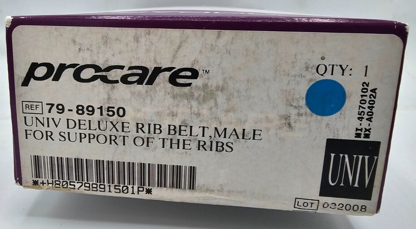 ProCare Deluxe 6″ Elastic Rib Belt Universal Fit White MALE 79-89150 Adjustable