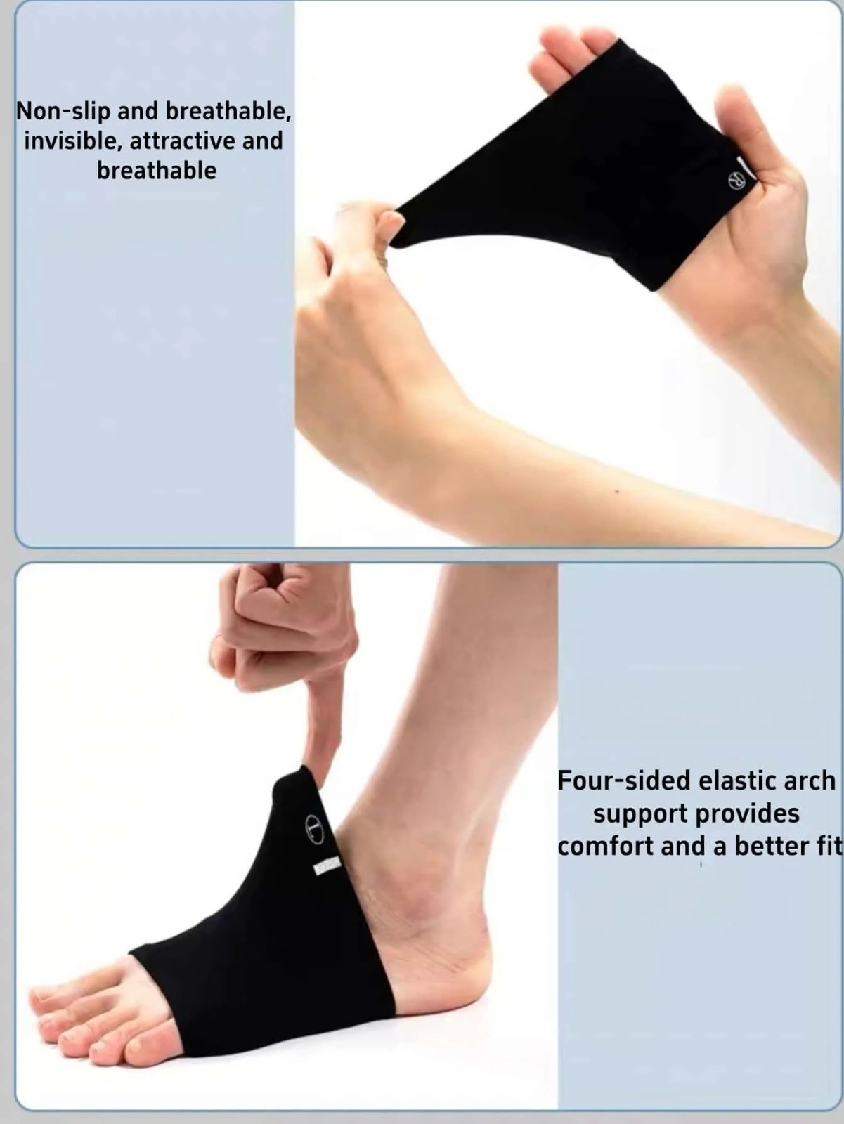 2*Arch Support Gel Pad Compression Support Sleeves Foot Relief Plantar Fasciitis