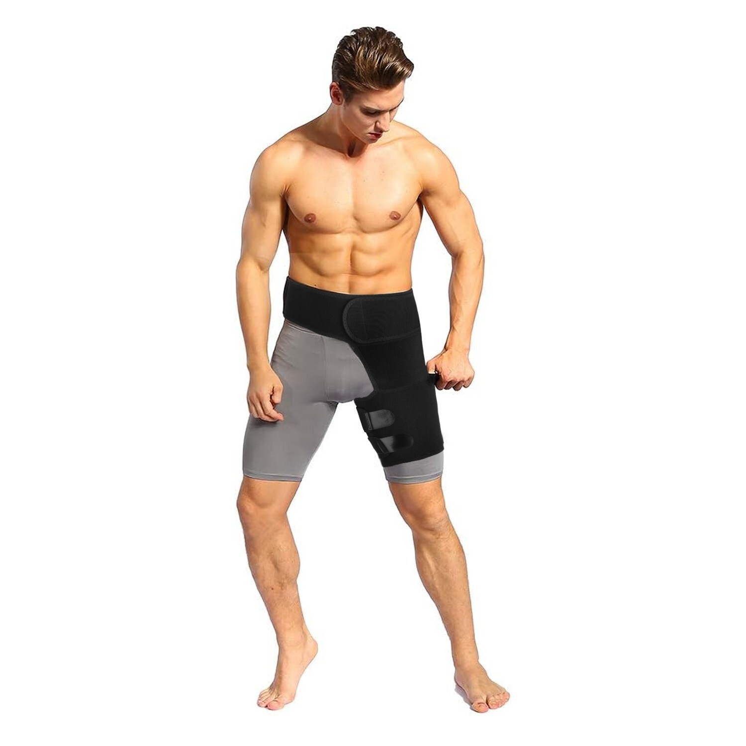 Unisex Hip Brace Compression Strap Sciatica Groin Pain Relief Thigh Support Wrap