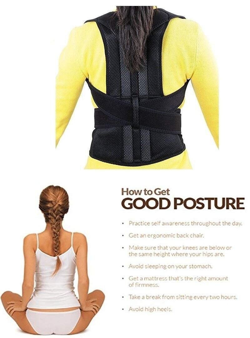 Women Medical Scoliosis Posture Corrector Spine Back Support Shoulder Brace Belt