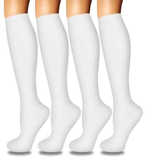 Women’s Circulation Compression Socks – Best Small – Medium 03 – White