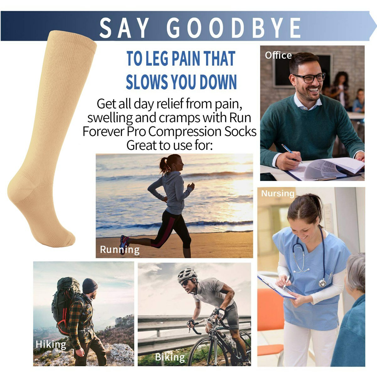 Best Stockings Compression Socks for Running, Medical, Athletic, Edema, Diabetic