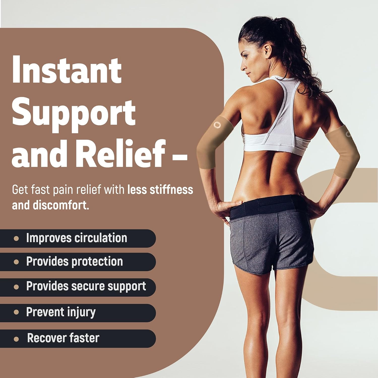 Faja de compresión para codo, soporte para tendinitis, artritis, dolor