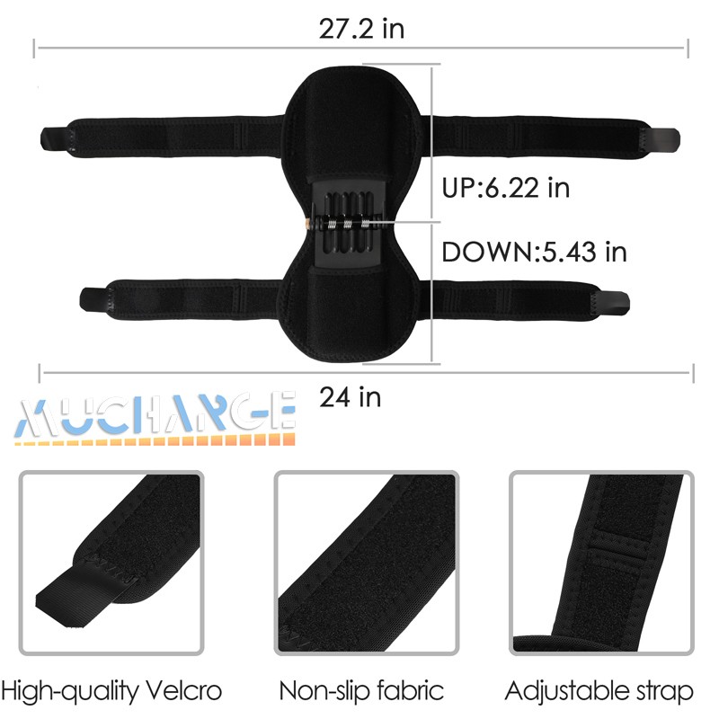 2Pcs Joint Support Brace Knee Pads Booster Lift Spring Force Stabilizer Legs