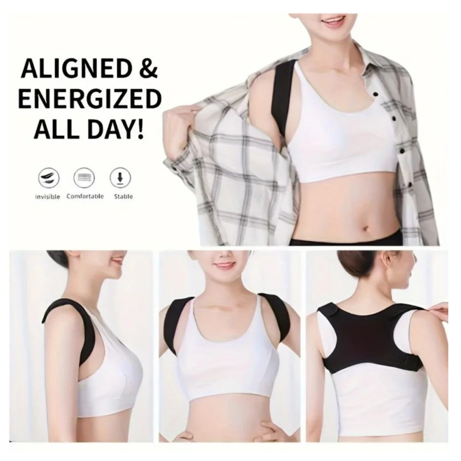 Adjustable Posture Corrector Back Brace Shoulder Support Pain Relief Spine Brace