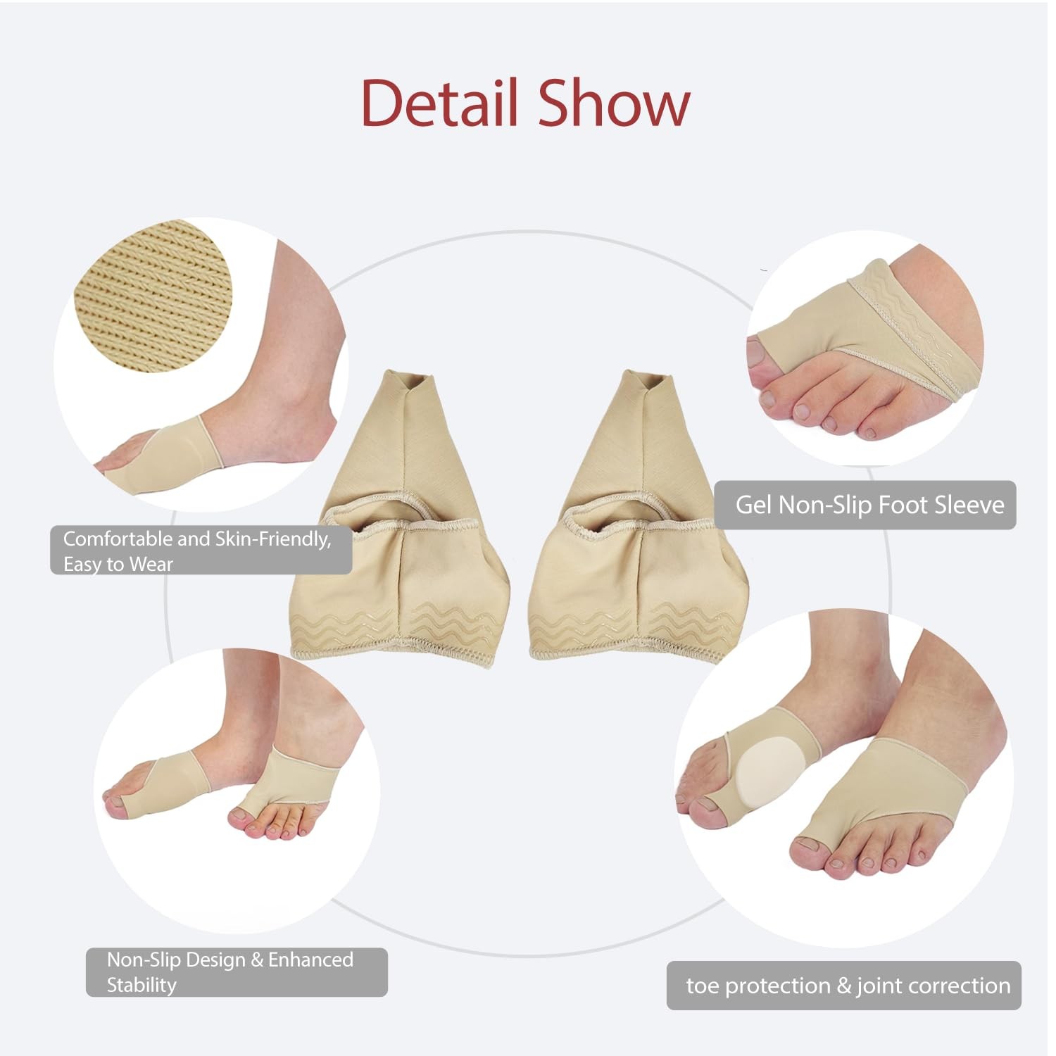 6 pack Orthopedic Bunion Splints & Corrector Pads | Gel Bunion Cushions for Wome
