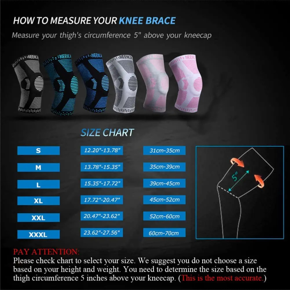 NEENCA Copper Knee Brace Knee Support with Patella Gel Pad &Side Stabilizers
