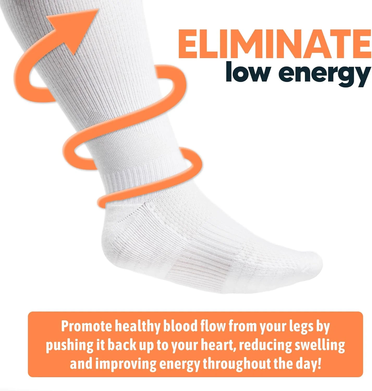 Viasox Black 3 Pack Compression Socks Women & Men, Circulation Support, 12-15mmH