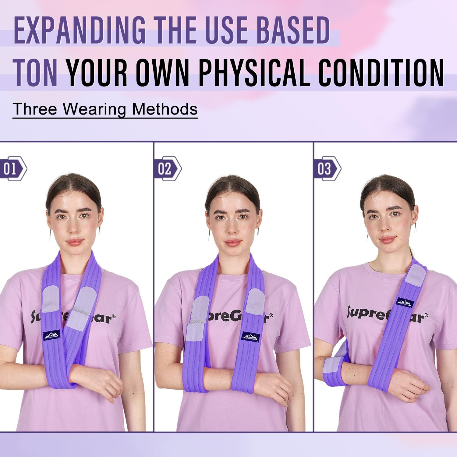 Breathable Arm Support Strap – Ergonomic Sling for Elbow and Shoulder Injuries