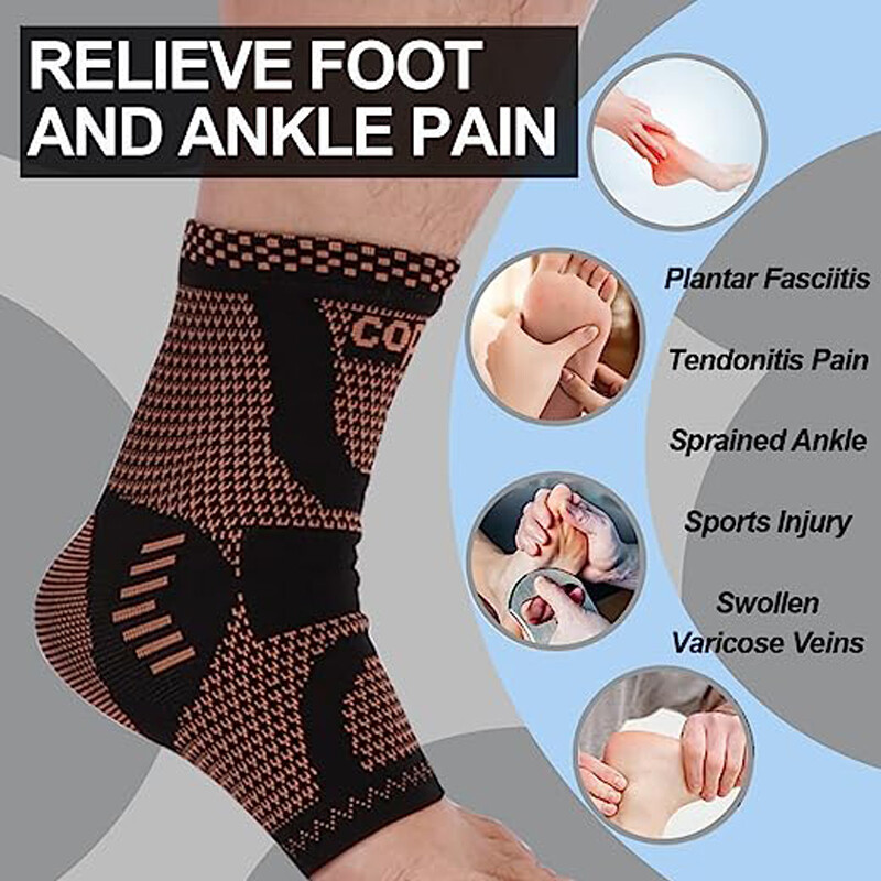 Plantar Fasciitis Compression Ankle Brace Support Foot Pain Relief Sleeve Gym