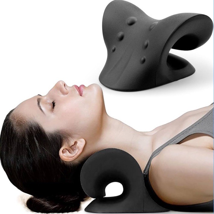 Neck/Shoulder Relaxer, Cervical Traction Device for TMJ Pain Relief COLOR: BLACK