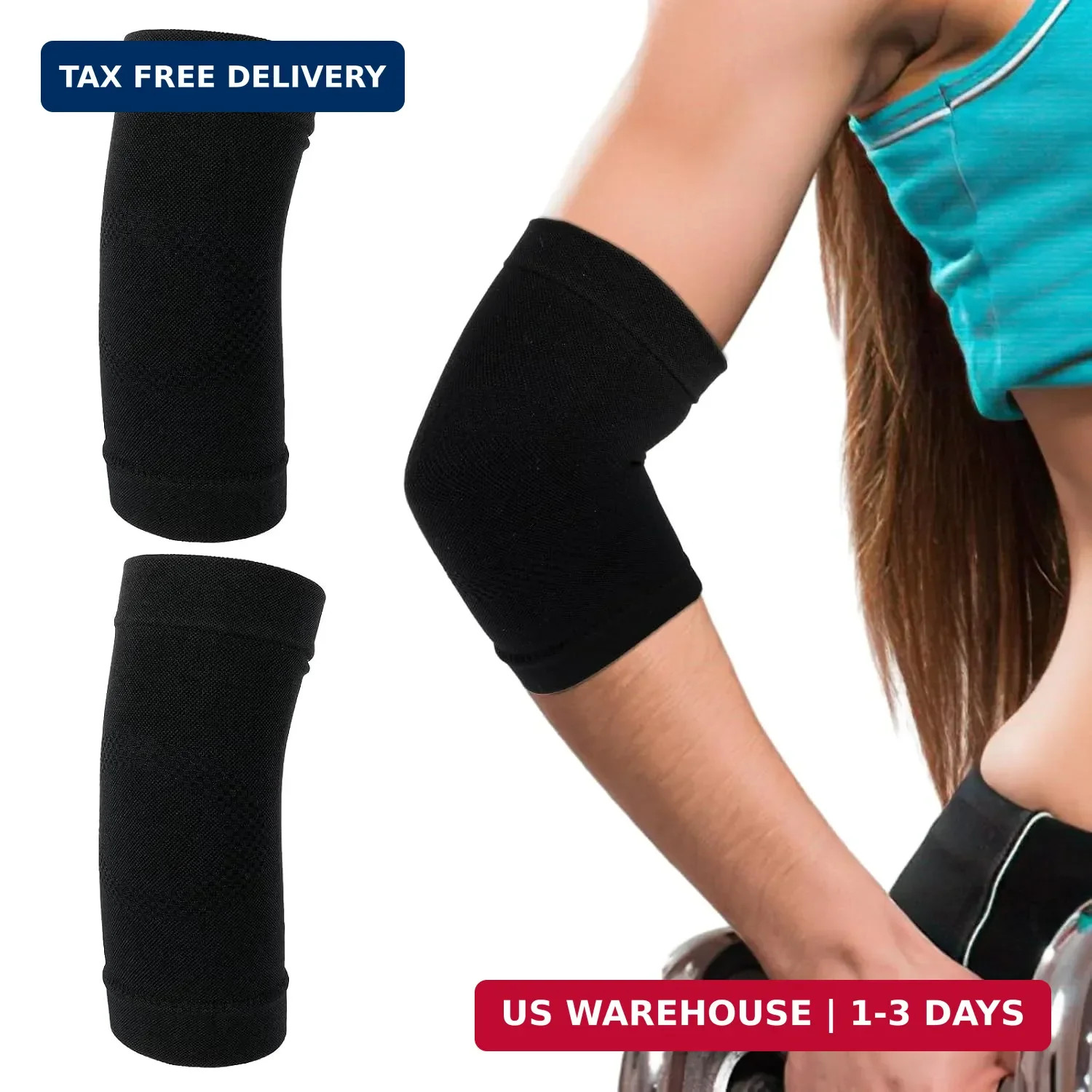 Elbow Compression Sleeve Nylon Comfort Tennis Elbow Support Brace Breathable Fit