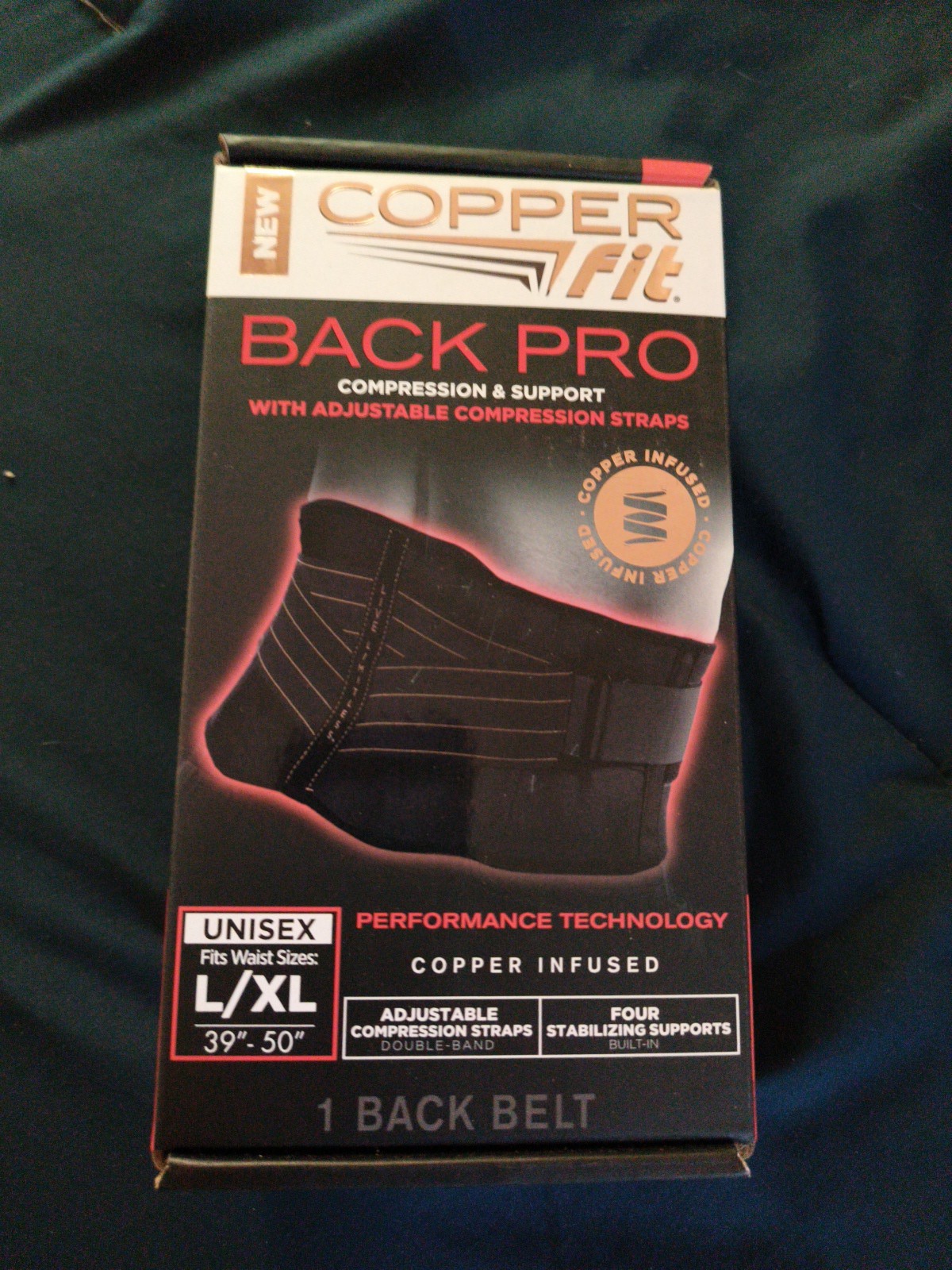 Set of 2 NEW Copper Fit Energy Copper Infused Compression Socks Black L XL,