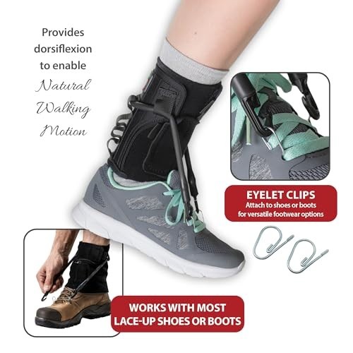 Foot Drop Brace for Walking Adjustable Dorsiflexion Support M/L