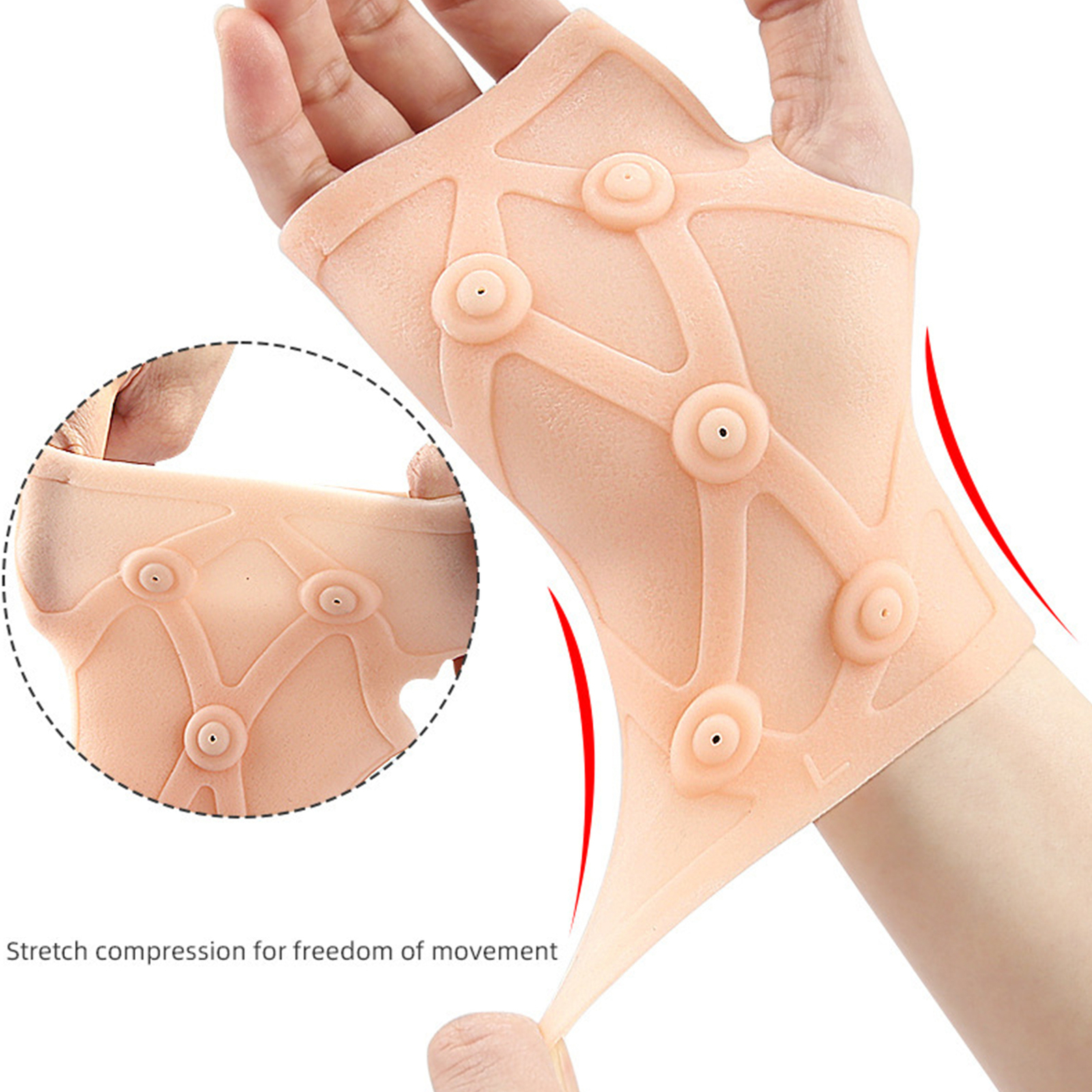 Compression Copper Gloves Hand Wrist Support Finger Pain Relief Brace
