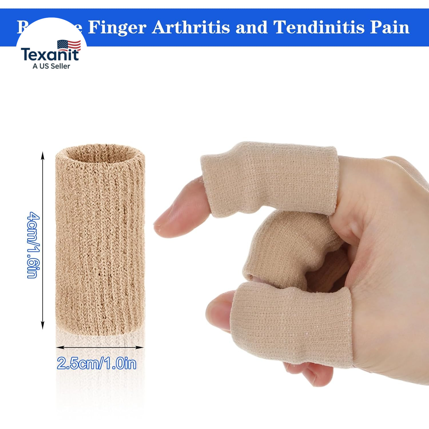 30Pcs Finger Sleeves for Arthritis,Elastic Finger Compression Sleeve for Swellin